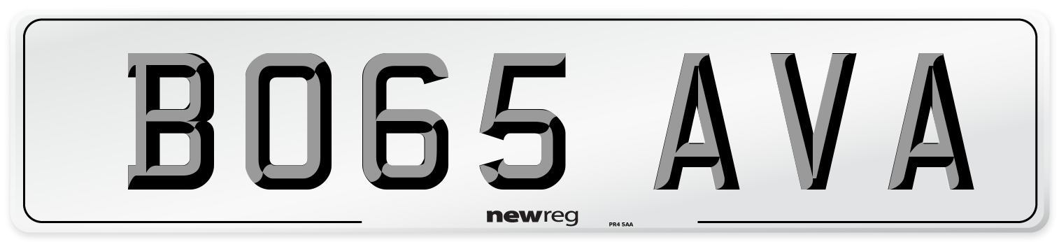 BO65 AVA Number Plate from New Reg